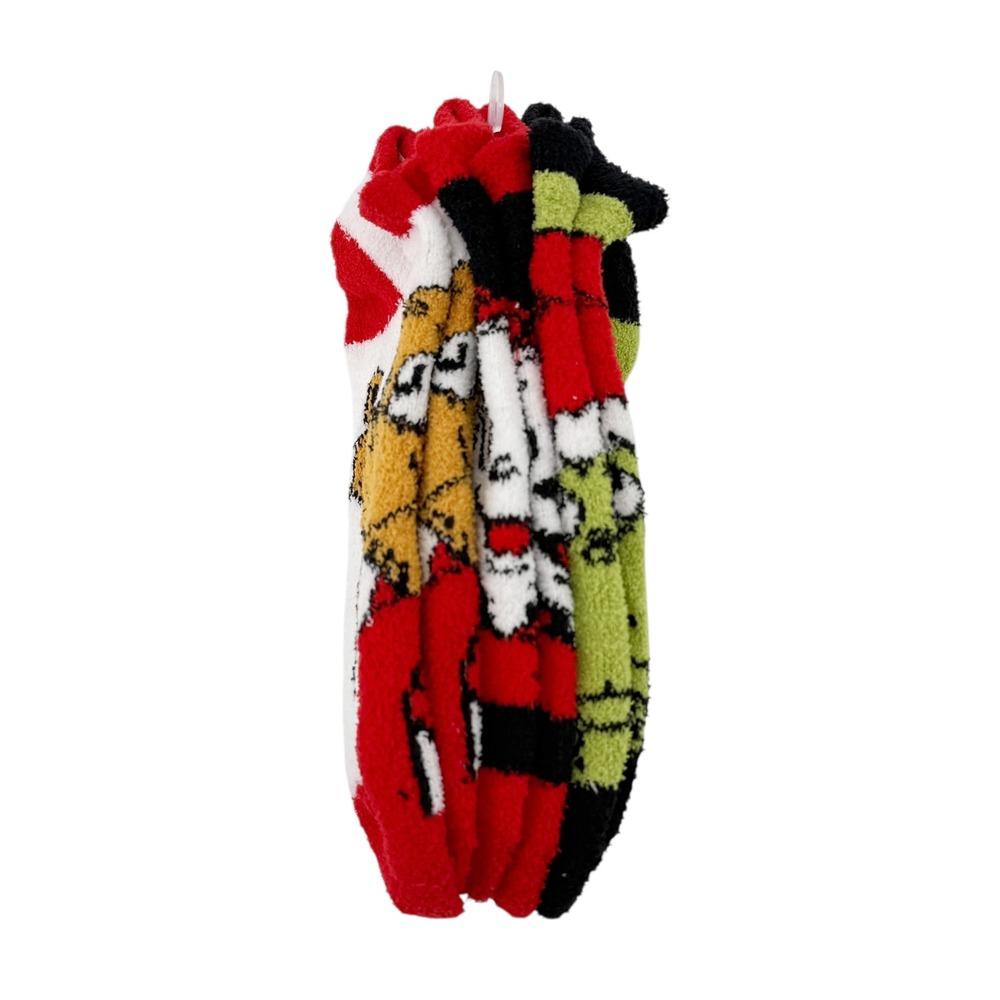 The Grinch Dr Seuss Fuzzy Socks Womens Size 9-11 3 Pair Pack Holiday Gift NWT - Picture 5 of 5